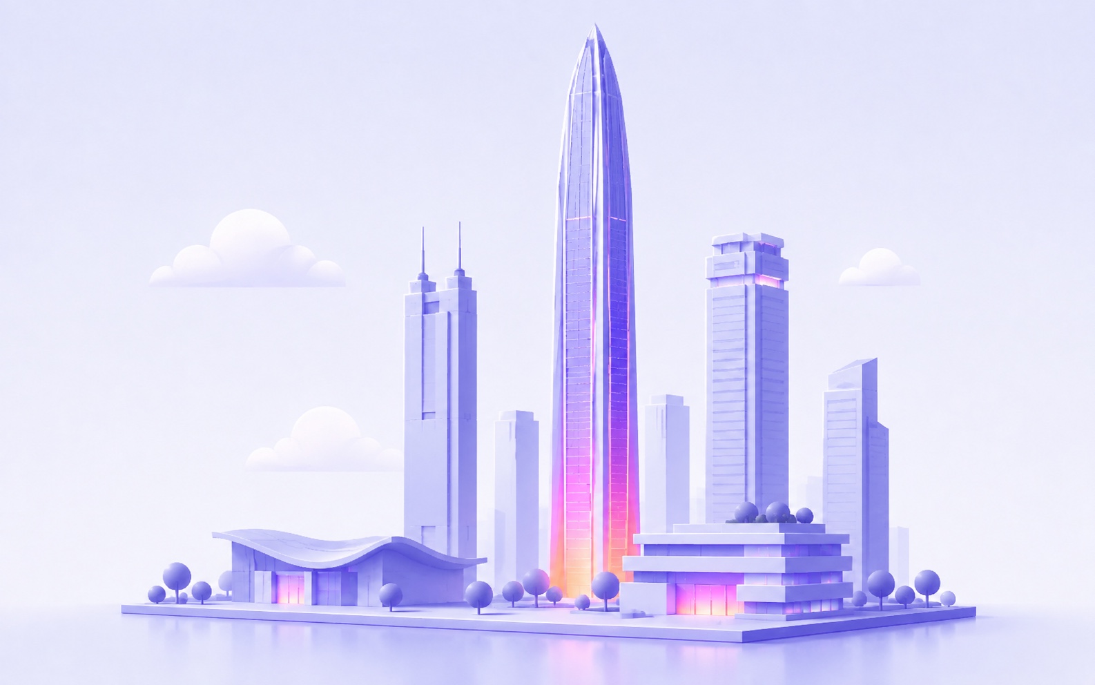 深圳城市建筑主题插图